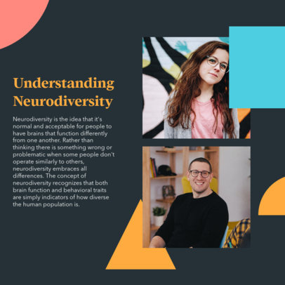 Neurodiversity Celebration Week-Themed Instagram Post Maker for a Carousel
