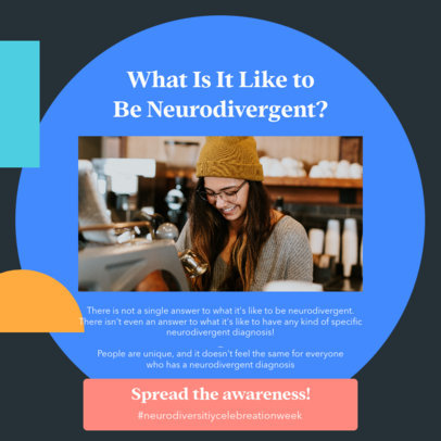 Instagram Post Design Creator for a Neurodiversity-Themed Carousel