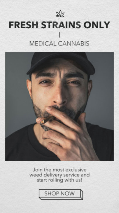 Minimal Instagram Story Video Maker for a Medical Cannabis Store