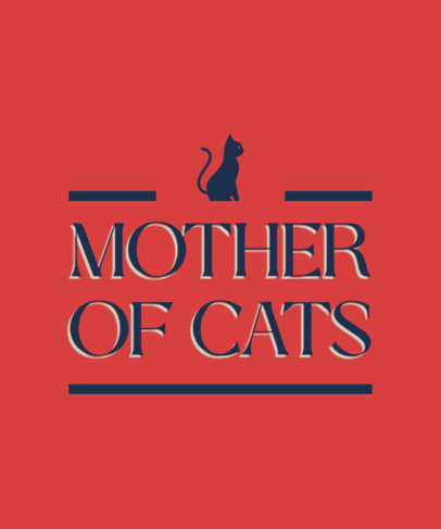 T-Shirt Design Creator for a Kitten Mom with a Cat Graphic