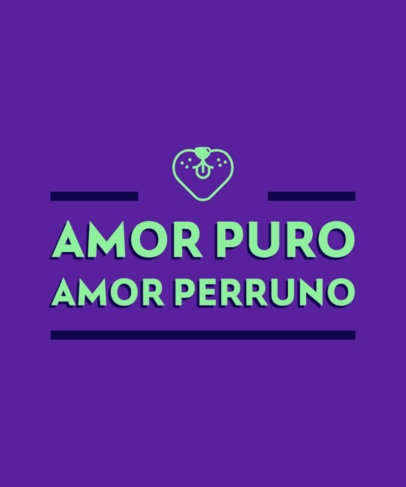 T-Shirt Design Template for Dog Moms with a Caring Quote 4461h