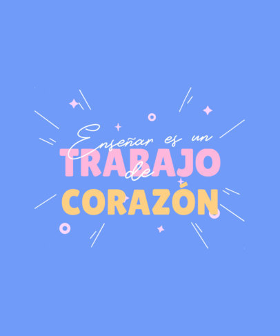 Labor Day-Themed T-Shirt Design Creator for a Spanish Teacher 2957z-4467