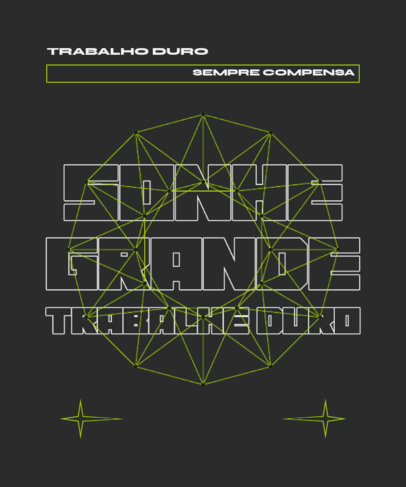 T-Shirt Design Template with a Labor Day-Themed Quote in Portuguese 4307m-4467