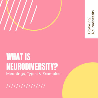 Instagram Post Template for an Informative Carousel About Neurodiversity