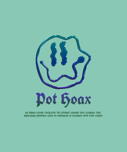 T-Shirt Design Creator Featuring a Trippy Smiley Graphic