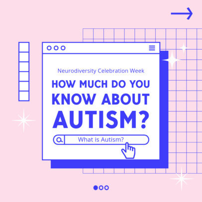 Instagram Post Template for an Informative Carousel on People with Autism