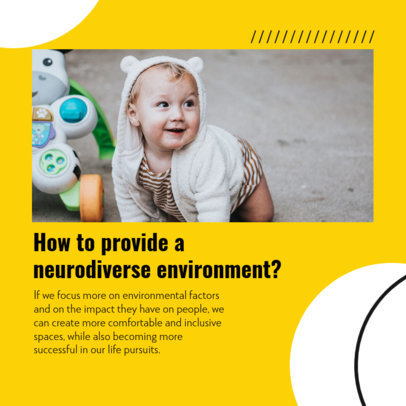 Instagram Post Maker Featuring Tips for a Neurodivergent-Inclusive Parenthood