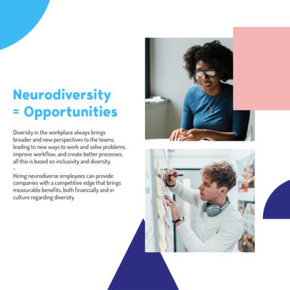 Instagram Post Design Maker With Information About Neurodiversity