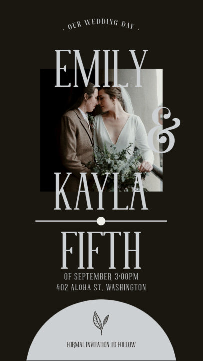 Instagram Story Generator Featuring a Casual Invitation for a Wedding 4473b