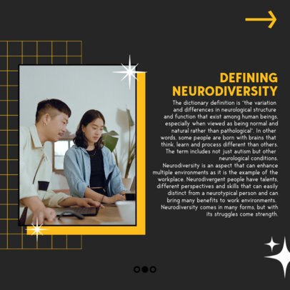 Instagram Post Generator Featuring a Neurodiversity Definition