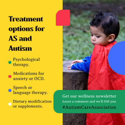 Instagram Post Creator to Share Information About Autism