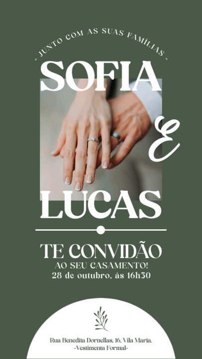 Instagram Story Creator with Elegant Typographies for a Wedding Invitation 4473g