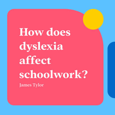 Instagram Post Generator for a Carrousel With Information About Dyslexia