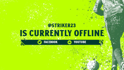 Twitch Offline Screen Design Creator for Soccer Streamers