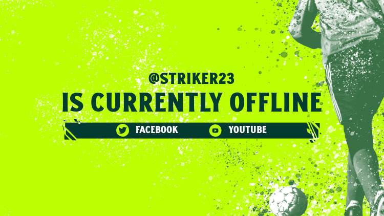 Placeit - Twitch Offline Screen Design Creator for Soccer Streamers