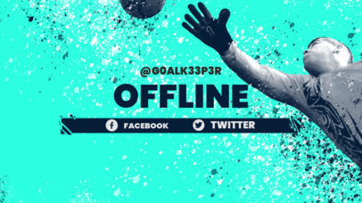 Sports-Themed Twitch Offline Screen Design Maker With Soccer Graphics