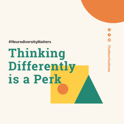 Instagram Post Design Template for a Carousel About Neurodiversity