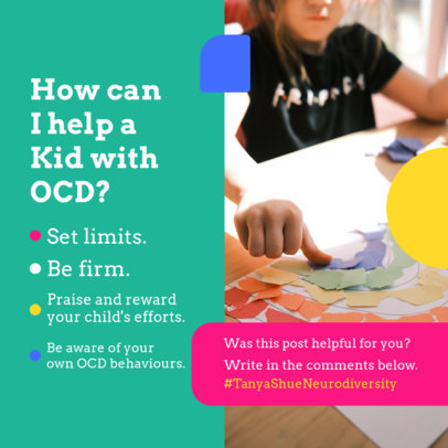 Instagram Post Maker With a Colorful Aesthetic and a Neurodiversity Theme