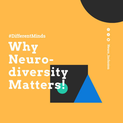 Instagram Post Design Maker About the Importance of Neurodiversity