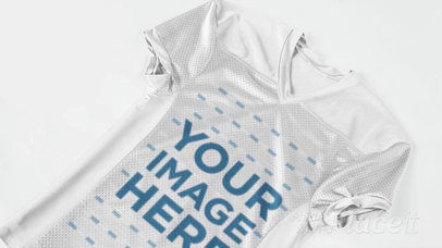 Custom Football Jersey - Video of a Jersey Lying on a White Floor a16821