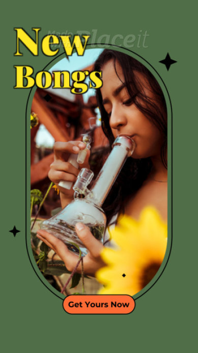 Retro Instagram Story Video Maker for a Cannabis Store