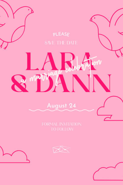 Wedding Invitation Card Generator with Dove Graphics