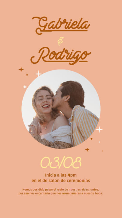 Instagram Story Generator for a Couple to Announce Their Wedding 4471c