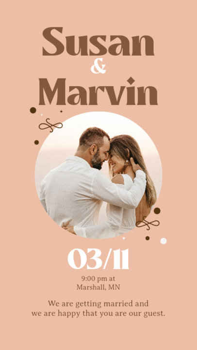 Instagram Story Creator with a Wedding Theme and a Minimalistic Layout