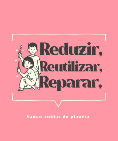 T-Shirt Design Generator Featuring a Recycling Quote