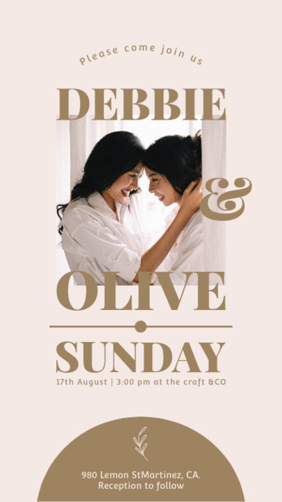Instagram Story Creator for an LGBT Wedding Online Invitation