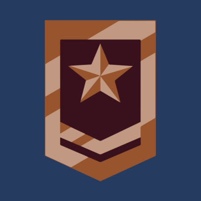 Twitch Badge Template With a Military Theme