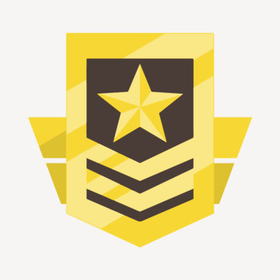 Twitch Badge Maker Featuring a Golden Military Insignia