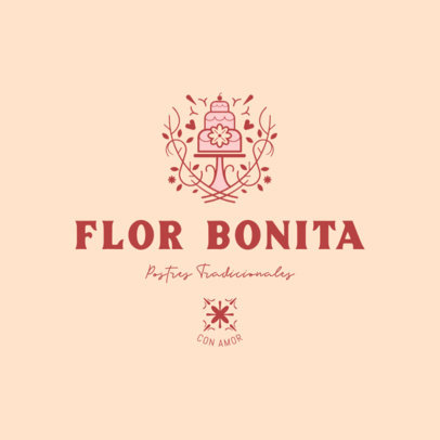 Bakery Logo Creator Featuring a Cake Clipart 