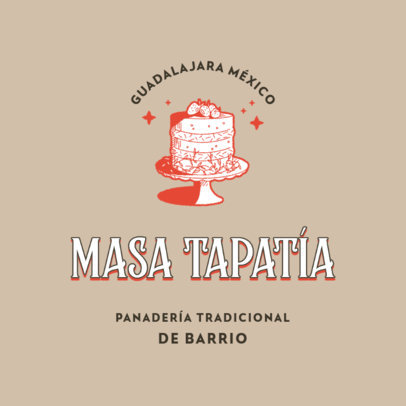 Traditional Bakery Shop Logo Creator Featuring a Cake Graphic