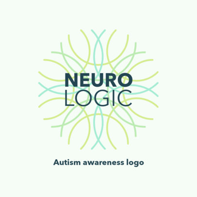 Logo Maker for an Autism Awareness Forum Featuring an Abstract Circular Shape