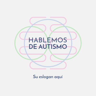 Logo Creator for an Autism Conference Featuring Wavy and Circular Graphics