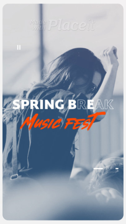Instagram Story Video Generator for a Spring Break Festival