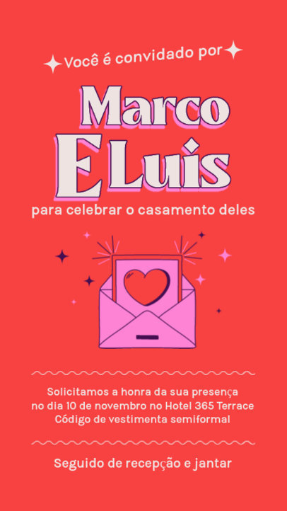 Instagram Story Generator for an Invite Featuring a Wedding Theme and Cool Fonts 4472f