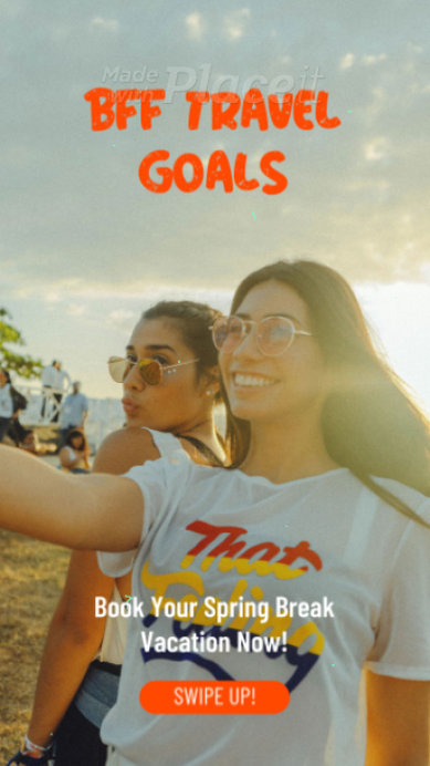 Instagram Story Video Maker with a Springbreak Vacation Theme