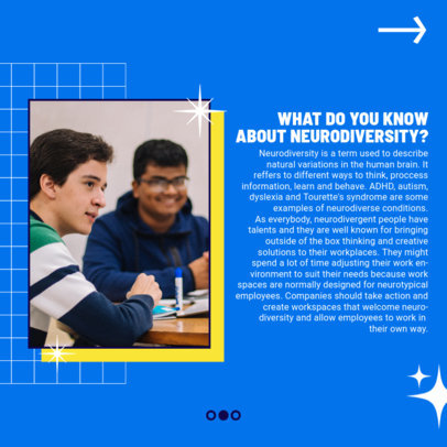 Instagram Post Maker for Neurodiversity Celebration Week Featuring Facts