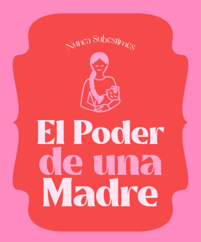 T-Shirt Design Creator for Mother’s Day Featuring a Quote in Spanish