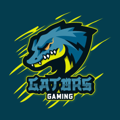 Gaming Logo Template for a Competitive Squad with a Dinosaur Graphic