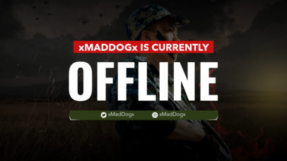Twitch Offline Banner Maker for Gamers Inspired by Call of Duty
