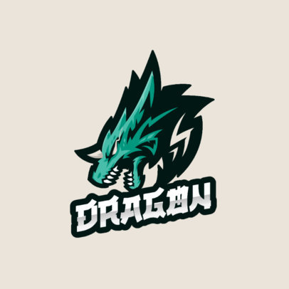 Logo Generator for an eSports Team Featuring a Fierce Dragon Clipart