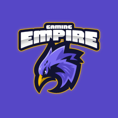 Gaming Logo Maker Featuring a Brave Bird Mascot