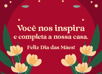 Mother's Day-Themed Greeting Card Design Creator with a Message in Portuguese