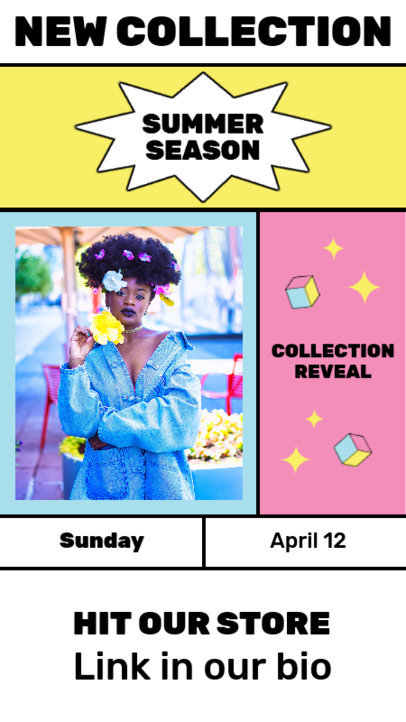 Instagram Story Maker for Apparel Release Dates with Colorful Grids 4967-el1