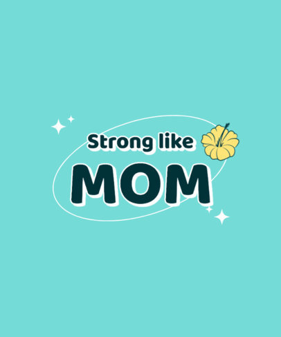 Mother's Day-Themed T-Shirt Design Generator With a Flower Graphic
