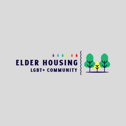Simple Logo Creator for an Elder Housing for the LGBTQ+ Community