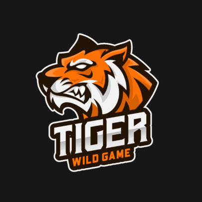 Online Logo Template for a Sports Team with an Aggressive Tiger Graphic